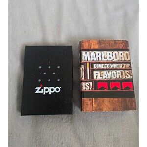 Vintage Marlboro "Come to Where the Flavor Is" advertising Zippo windproof